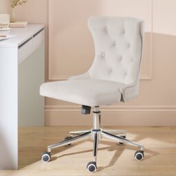 Argos Home Stacey Office Chair - Grey - thumbnail 1