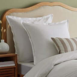 Habitat Cotton Rich 180TC Continental Pillowcase Pair- White - thumbnail 2