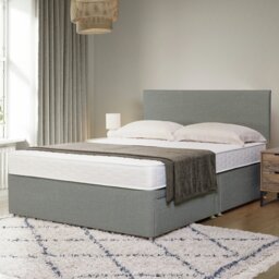 Argos Home Elmdon Memory Double 2 Drawer Divan Bed - Grey