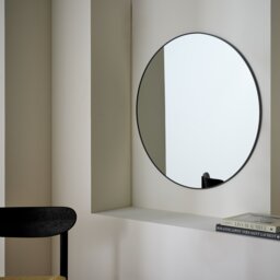 Habitat Black Round Wall Mirror - 80x80cm - thumbnail 1
