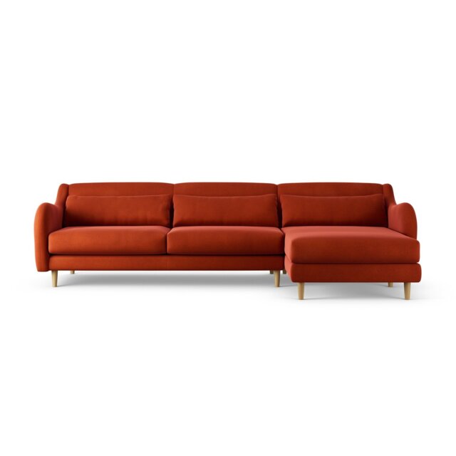 Habitat Turnmill Right Hand Corner Sofa - Burnt Orange - image 1