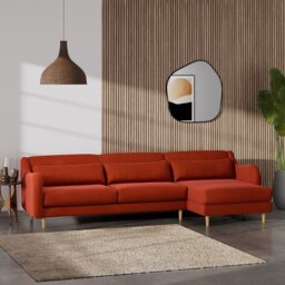 Habitat Turnmill Right Hand Corner Sofa - Burnt Orange - thumbnail 2