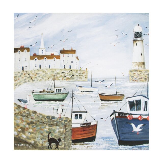 Art for the Home Harbourside Printed Canvas Wall Art 50x50cm - image 1