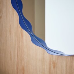 Habitat Blue Round Wall Mirror - 60x60cm - thumbnail 2