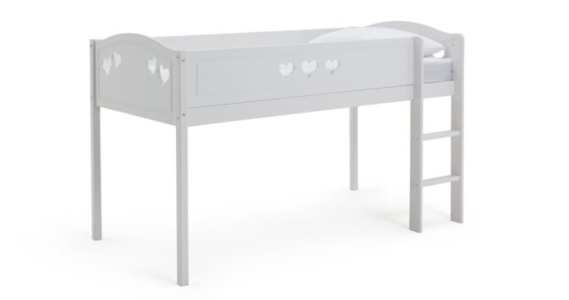 Argos Home Mia Mid Sleeper and Kids Mattress - White - image 1