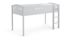 Argos Home Mia Mid Sleeper and Kids Mattress - White - thumbnail 1