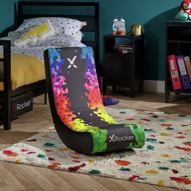 X Rocker Prism Video Rocker Junior Gaming Chair - Neon - image 1
