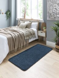Buddy Midnight Blue Shaggy Rug - 67x150cm