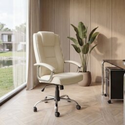 Dorel Houston Office Chair - Cream - thumbnail 1