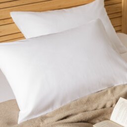 Home Essentials Brushed Cotton Pillowcase Pair -White