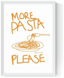 East End Prints More Pasta Please White Frame Art Print - A3 - thumbnail 2