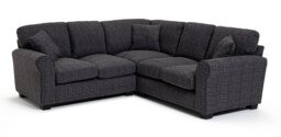 Argos Home Lisbon Fabric Corner Sofa - Charcoal - thumbnail 1