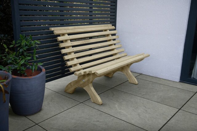 Forest Garden Kuba 2 Seater Wooden Garden Bench - Natural - image 1