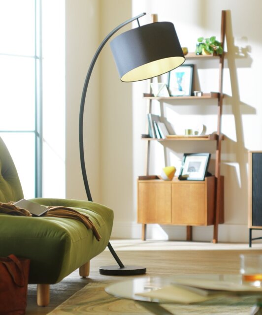 Argos Home Clane Arch Floor Lamp - Black - image 1