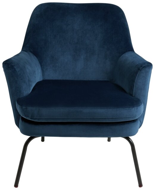 Habitat Celine Velvet Accent Chair - Blue - image 1