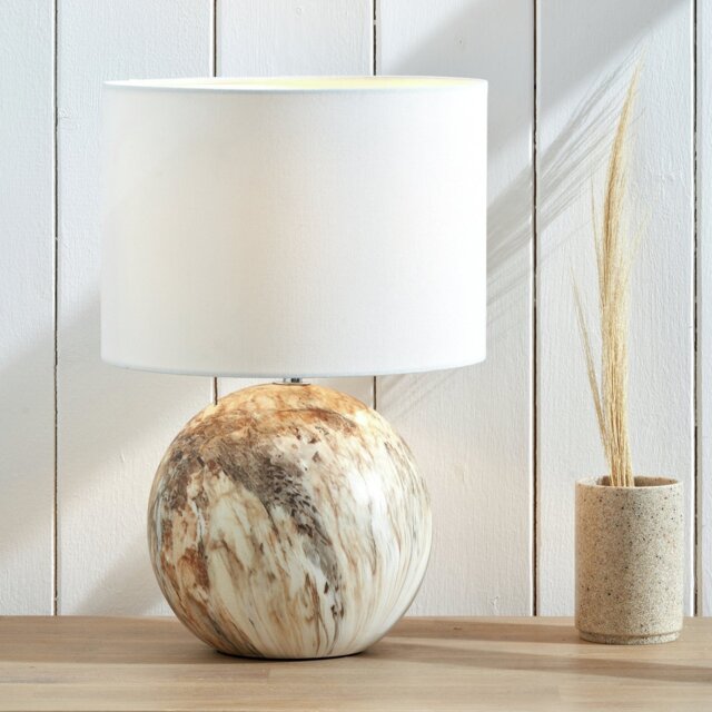 Pacific Viejo Ceramic Stone Effect Table Lamp - Natural - image 1
