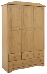 Argos Home Nordic 3 Door 5 Drawer Wardrobe - Pine - thumbnail 1