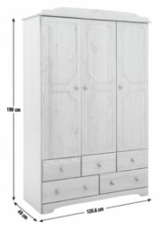 Argos Home Nordic 3 Door 5 Drawer Wardrobe - Pine - thumbnail 2