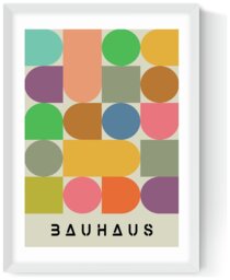 East End Prints Colourful Bauhaus White Frame Art Print - A2 - thumbnail 2