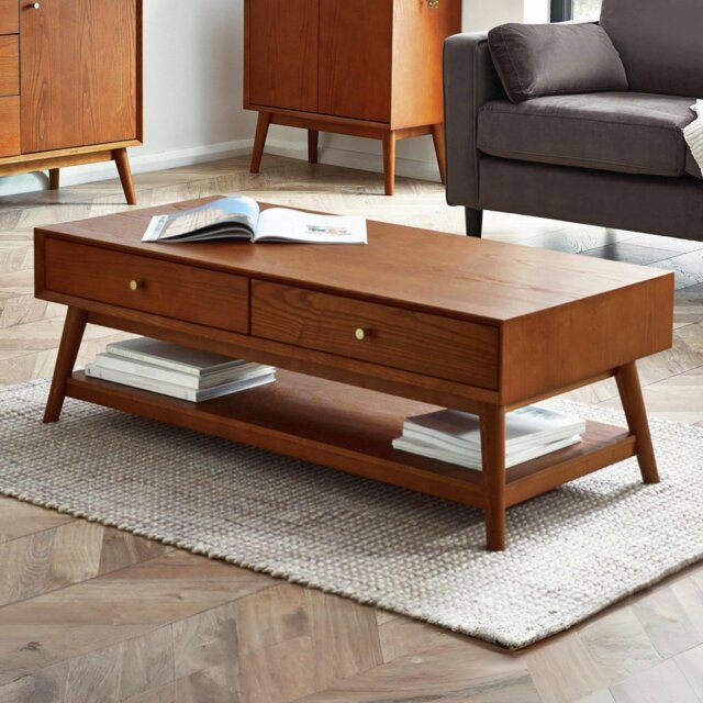 Julian Bowen Lowry 4 Drawer Coffee Table - Brown - image 1