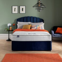 Silentnight Middleton Double Memory 2 Drawer Divan Bed- Blue - thumbnail 2