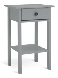 Argos Home Minato 1 Drawer Bedside Table - Grey - thumbnail 1