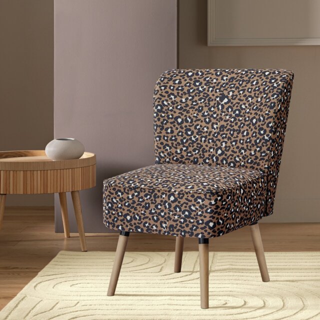 Argos Home Eppy Fabric Accent Chair - Leopard Print