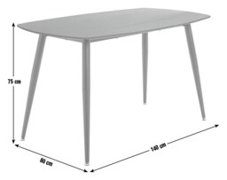 Argos Home Cobin 4 Seater Dining Table - Natural - thumbnail 2