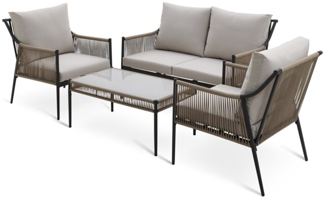 Habitat Pesaro 4 Seater Rattan Effect Garden Sofa Set