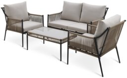Habitat Pesaro 4 Seater Rattan Effect Garden Sofa Set - thumbnail 1