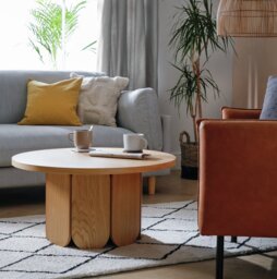 Habitat Flora Round Coffee Table - Oak - thumbnail 2
