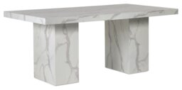 Julian Bowen Rome 6 Seater Dining Table - White - thumbnail 2