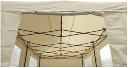 All Seasons 3m x 6m Pop Up Garden Gazebo & Side Panels-Beige - thumbnail 2