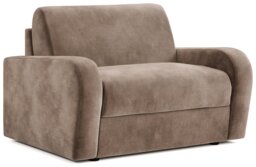 Jay-Be Deco Velvet Love Chair Sofa Bed - Beige - thumbnail 1
