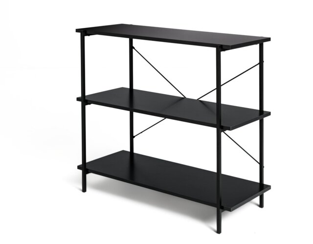 Habitat Huckley 3 Tier Steel Shelving Unit- Black - image 1