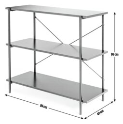 Habitat Huckley 3 Tier Steel Shelving Unit- Black - thumbnail 2
