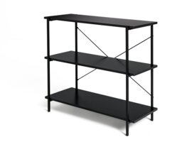 Habitat Huckley 3 Tier Steel Shelving Unit- Black - thumbnail 1
