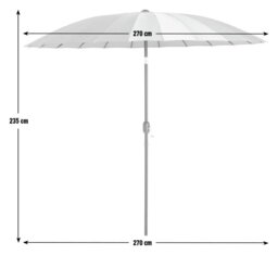 Habitat Shanghai 2.7m Garden Parasol - Taupe - thumbnail 2