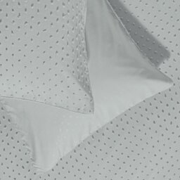 Argos Home Embroidered Dot Grey Bedding Set - Double - thumbnail 2
