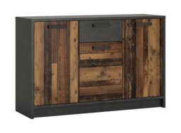 Nubi 3 Door 1 Drawer Chest - Wood Effect - thumbnail 1