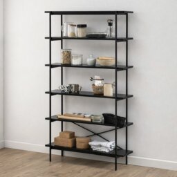 Furniture To Go Angus 5 Shelves Book Case - Black - thumbnail 1