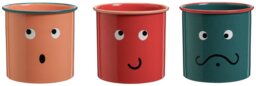 Garden by Sainsbury's Smiley Face Planter - Set of 3 - thumbnail 2