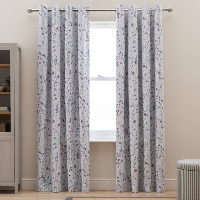 Argos Home Blackout Eyelet Curtains - Purple - 117x137cm - image 1