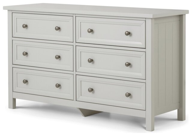 Julian Bowen Maine Wide 6 Drawer Chest - Dove Grey - image 1