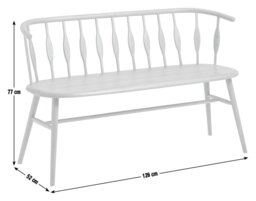 Habitat x Morris & Co. Canterbury Oak Dining Bench - thumbnail 2