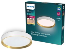 Philips Hanno Metal Scene Switch LED Ceiling Light - White - thumbnail 1