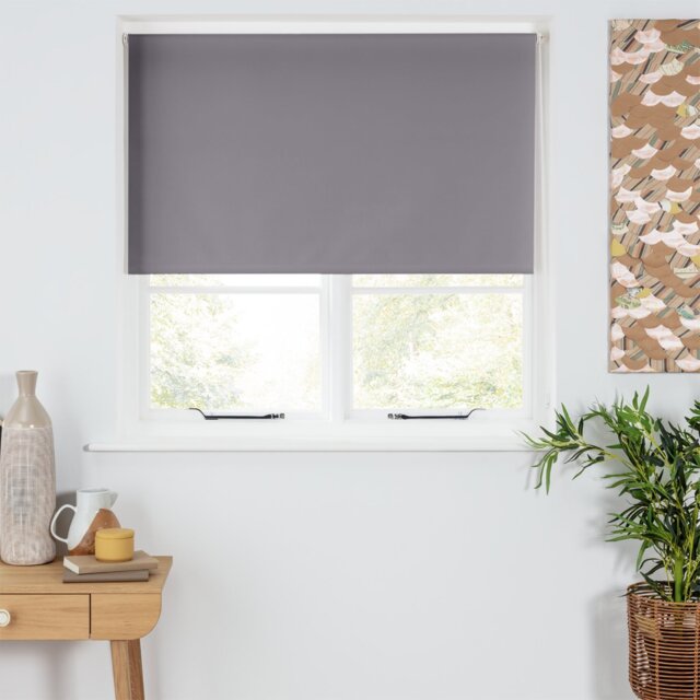 Argos Home Blackout Slate Grey Roller Blind - 150cm - image 1