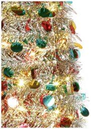 Premier Decorations 6ft Pop Up Slim Christmas Tree - Silver - thumbnail 2