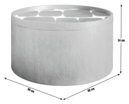 Habitat x Scion Esala Round Coffee Table - Walnut Stain - thumbnail 2