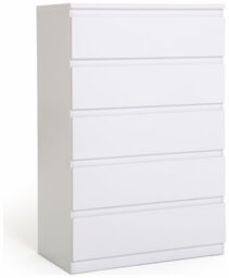 Argos Home Jenson 5 Drawer Chest - White Gloss - thumbnail 1